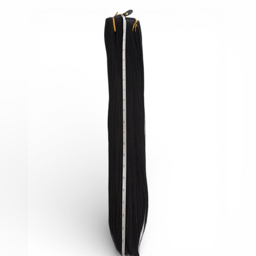 High Quality 20-22" Clip in Extensions 1B Black 200g